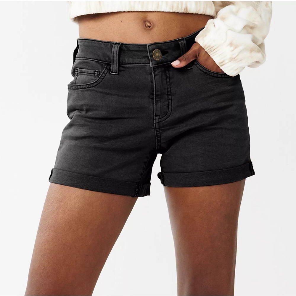 SO Juniors Black Jean Shorts